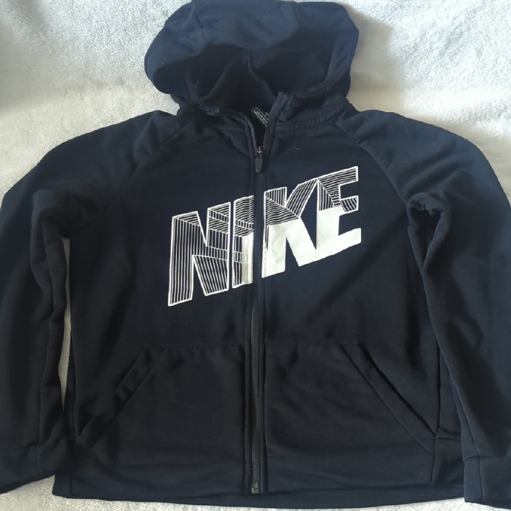 Nike Kids Black Zip-Up Hoodie